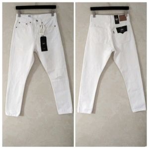 Levi's 501 Skinny Jeans Distressed White